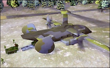 Heliplane Transport depicted in military role