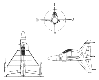 Схема самолета Convair XFY-1 "Pogo", 8K