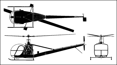 Схема вертолета Hiller UH-12E