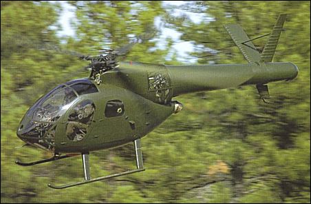Прототип вертолета с системой NOTAR на базе OH-6A