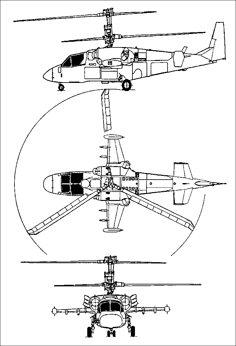 Схема вертолета Ка-52