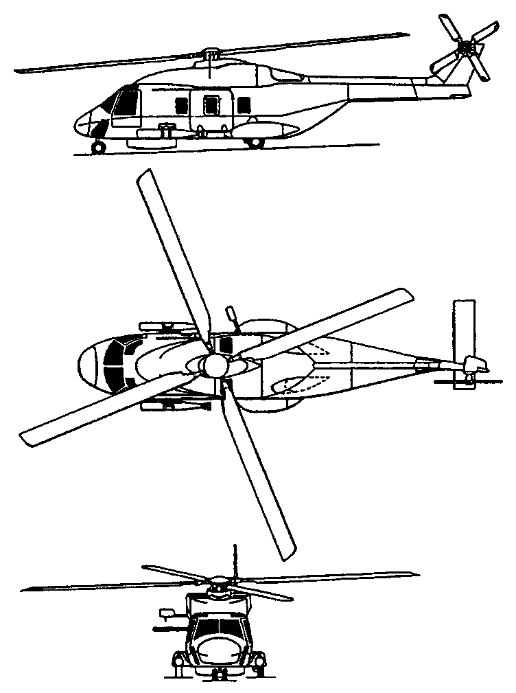 Схема вертолета NH-90
