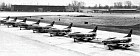 Line-up of Luftwaffe G.91R-3's at Erding, Germany, where Aufklärungsgeschwader 53 were temporarily activated in October of 1961, while their permanent base at Leipheim was being completed 