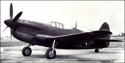 XP-60A with an Allison V-1710 engine driving a four-blade propeller