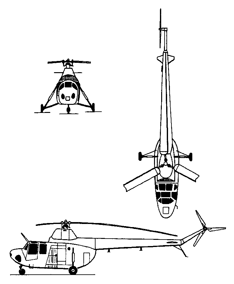 Схема вертолета Ми-1