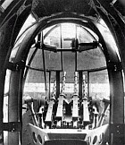 Details of the Sunderland prototype: internal view of the four-gun F.N.13 tail turret