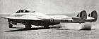 A No. 6 Squadron Vampire 5 raising the dust on take-off during air exercises in Jordan in 1950. No. 6 Squadron was at that time normally based in the Suez Canal Zone