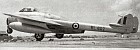 A No. 8 Squadron Vampire 9 taking-off from RAF Khormaksar, Aden